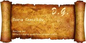 Dara Gusztáv névjegykártya